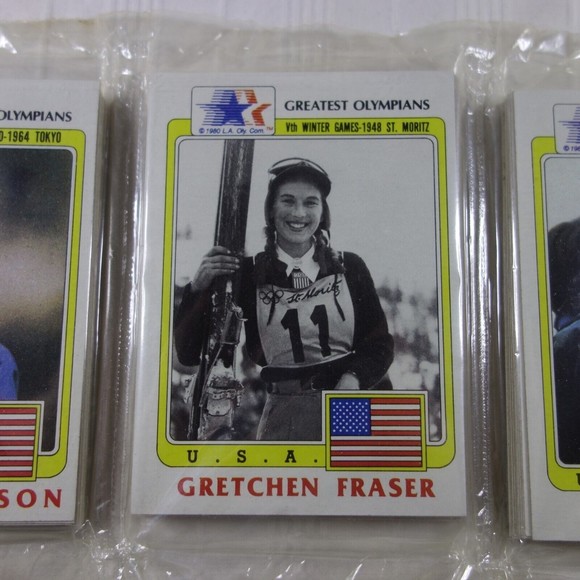 1983 Finder Image GREATEST OLYMPIANS Rack Pack Trading Cards Cathy Ferguson NIP - Picture 5 of 10